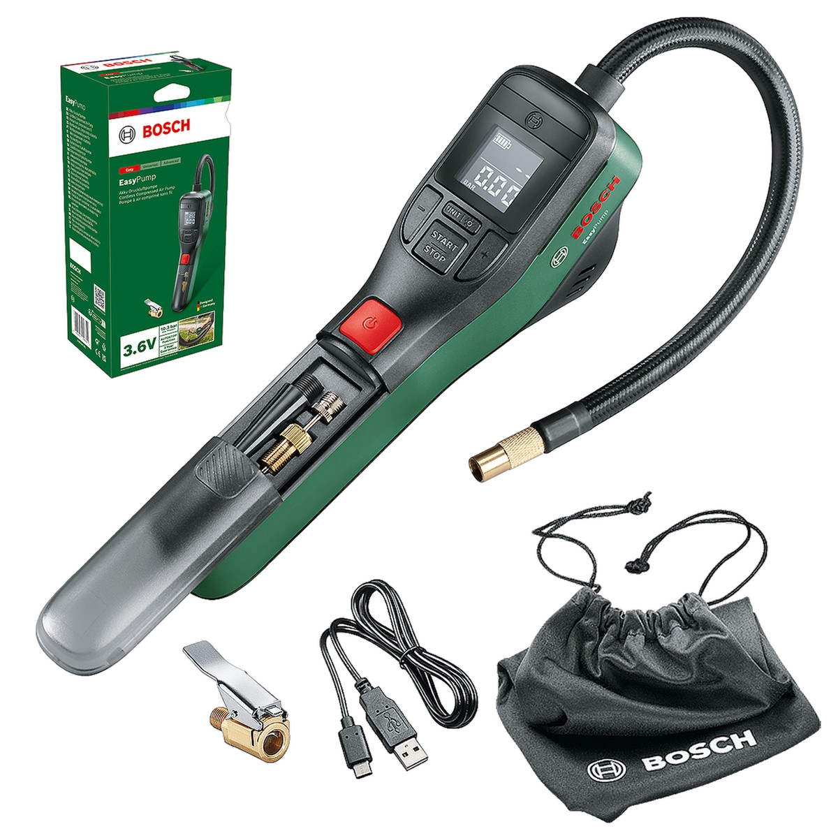🔧 Bosch EasyPump – Kompakte Akku-Luftpumpe für unterwegs & zuhause –  Fahrrad Kruggel GmbH