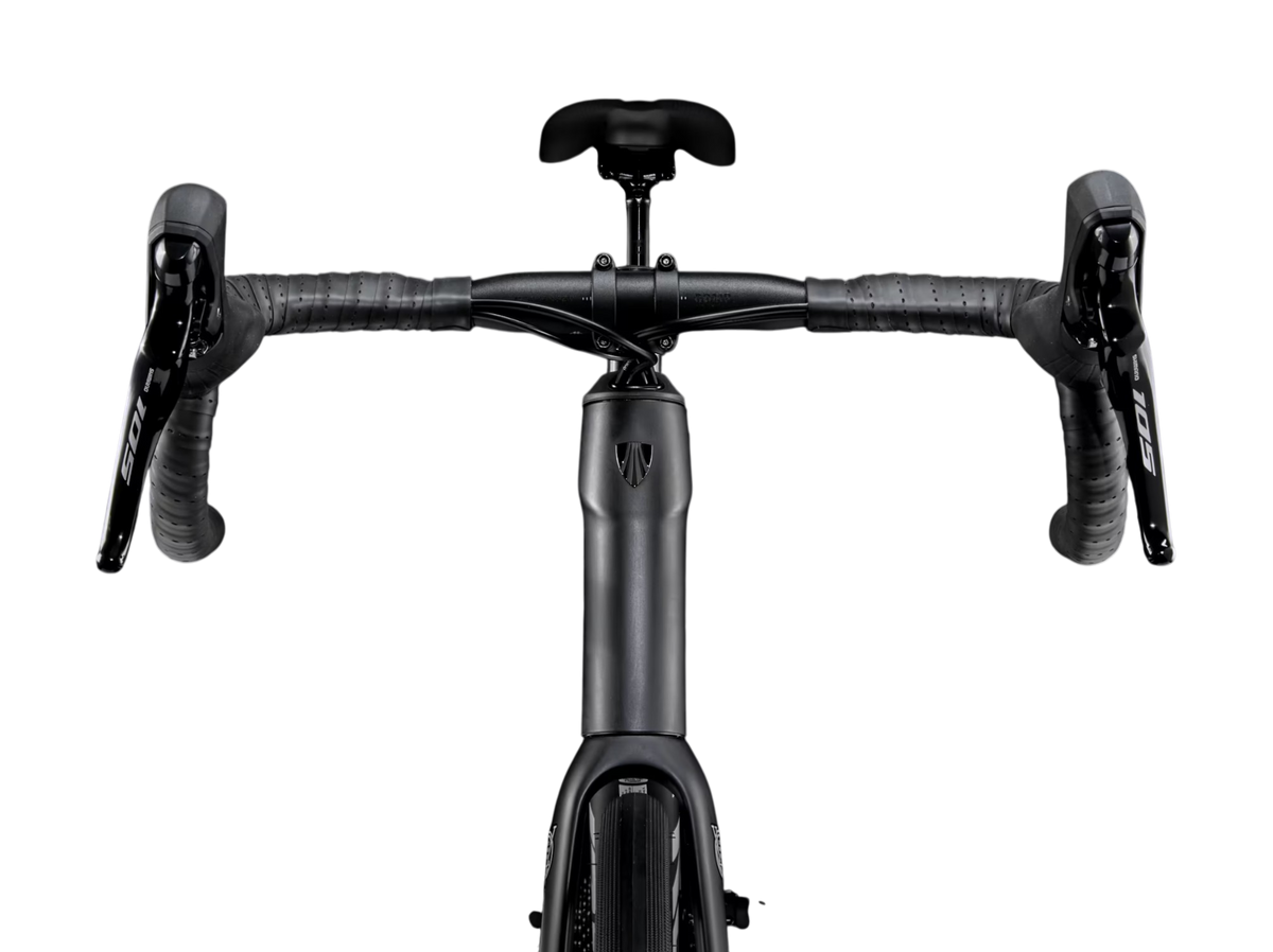 Trek Domane AL 5 Gen 4 Aluminium Matte Trek Black vielseitiges Rennrad Shimano 105 2x12 Antrieb 58 cm