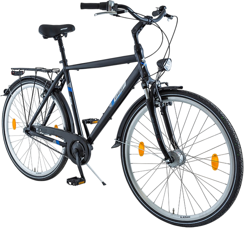 BBF Collection Line GĂĽnstiges City Fahrrad Schwarz 7-Gang-Shimano-Nexus