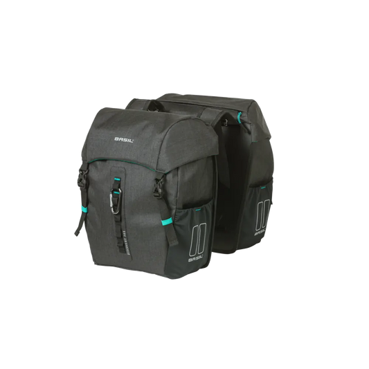 Basil Discovery 365D doppelte Fahrradtasche 18L schwarz meliert