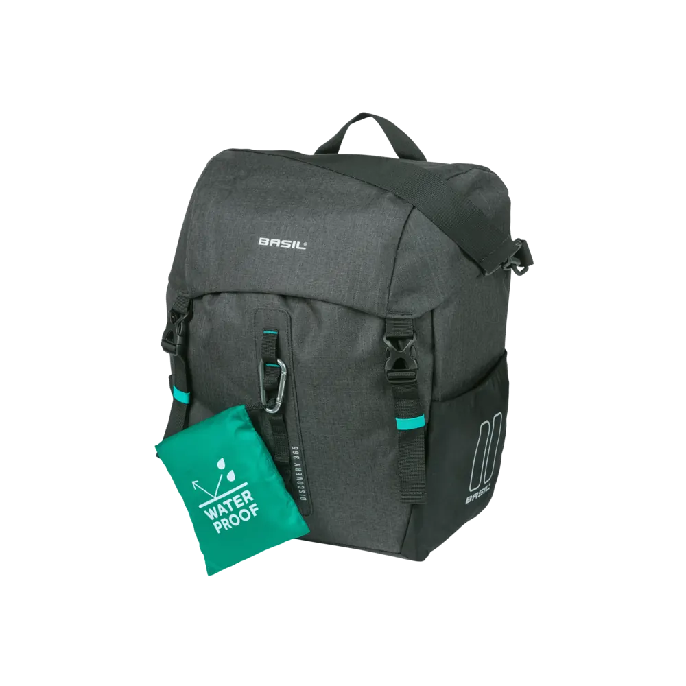 Basil Discovery 365D L Einzeltasche MIK Hooks 20L schwarz meliert