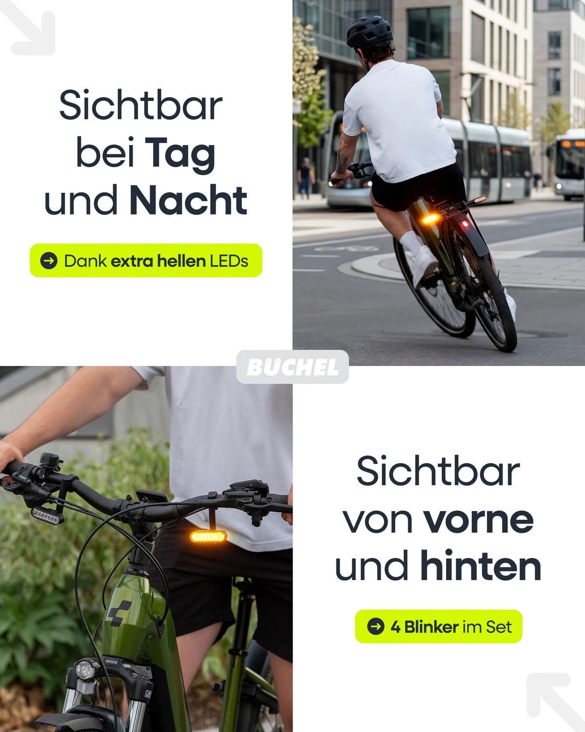 Büchel Turnlite Fahrradblinker-Set kabellos StVZO