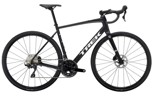 Trek Domane AL 5 Gen 4 Aluminium Matte Trek Black vielseitiges Rennrad Shimano 105 2x12 Antrieb 58 cm