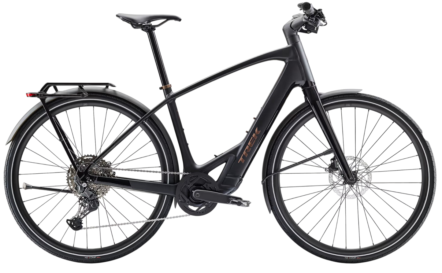 Trek FX+ 7 besonders leichtes, leises und schlankes E-bike Schwarz