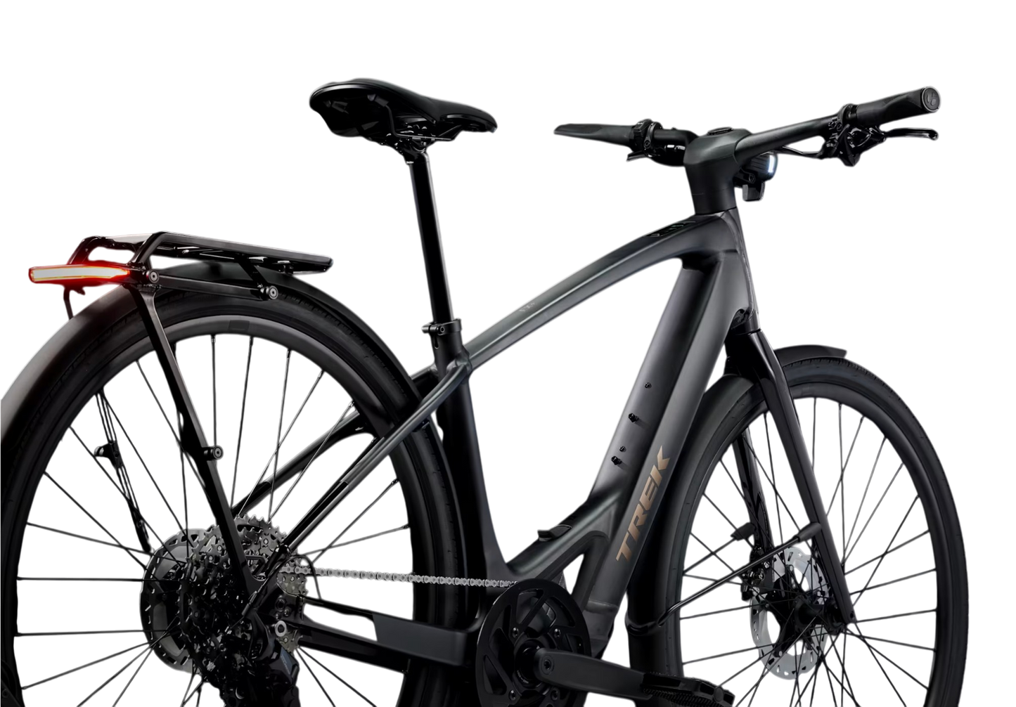 Trek FX+ 7 besonders leichtes, leises und schlankes E-bike Schwarz