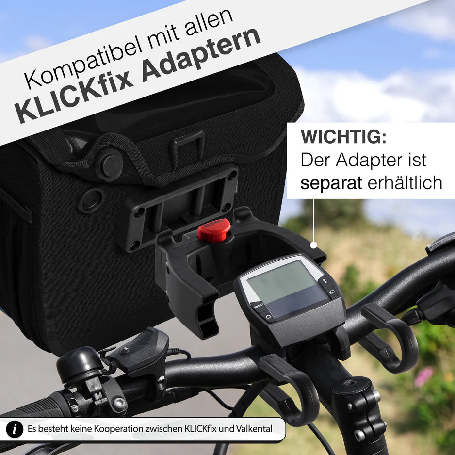 Valkental Front Pack – Robuste wasserdichte Lenkertasche für Alltag & Tour