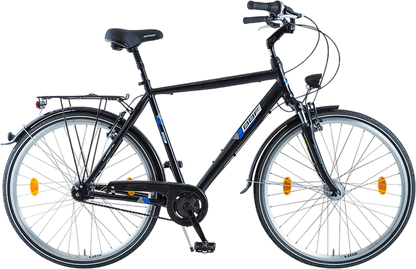 BBF Collection Line Günstiges City Fahrrad Schwarz 7-Gang-Shimano-Nexus