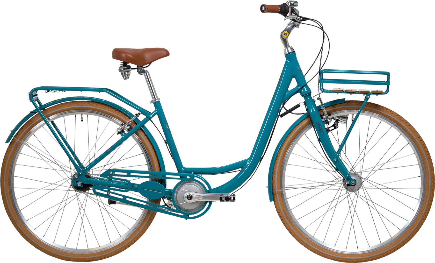 BBF Brügge 1.0 Retro-Cityrad in Blau – Seitenansicht