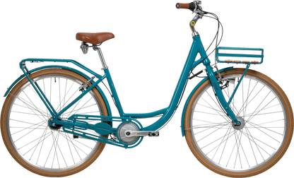 BBF Brügge 1.0 Retro-Cityrad in Blau – Seitenansicht