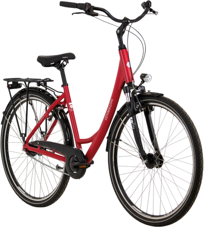 Lehmkuhl Cityrad City C2 Deep Wave Günstiges Fahrrad Rot